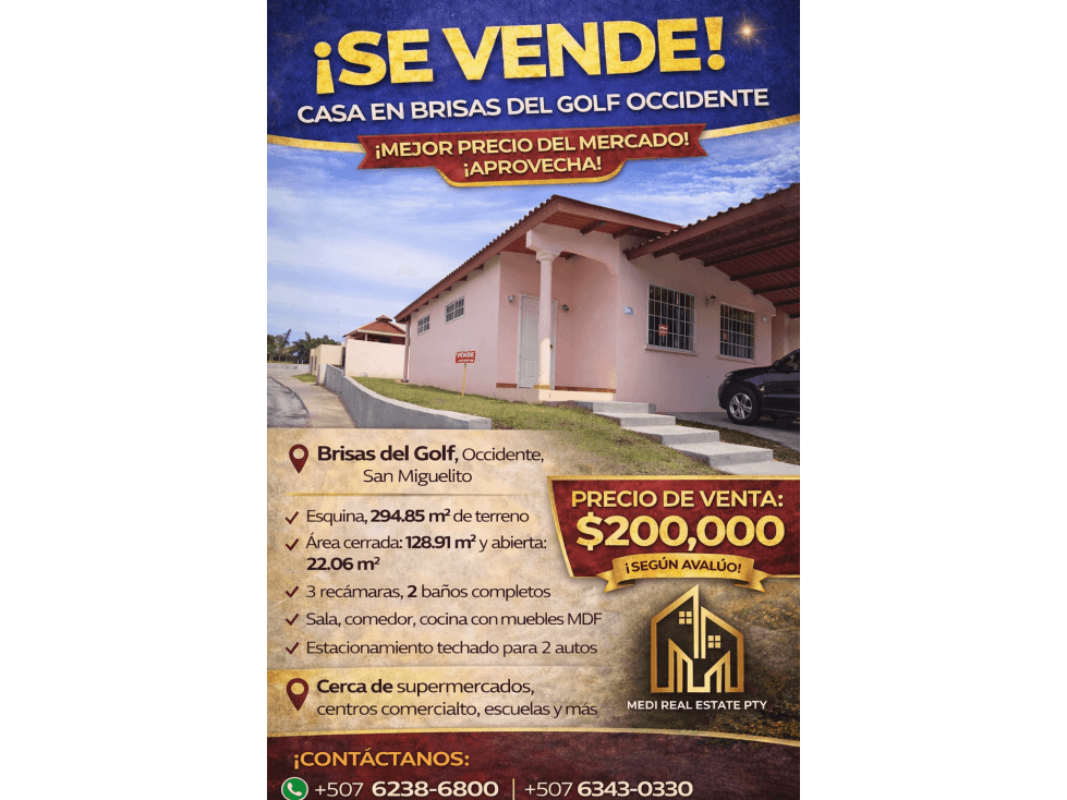 SE VENDE Casa en Brisas del Golf — foto 1