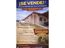 SE VENDE Casa en Brisas del Golf