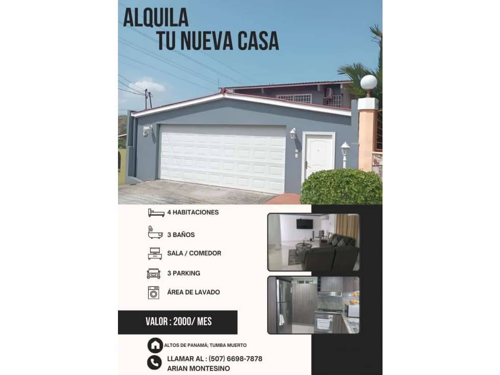 ALQUILER DE CASA EN ALTOS DE PANAMA — foto 1