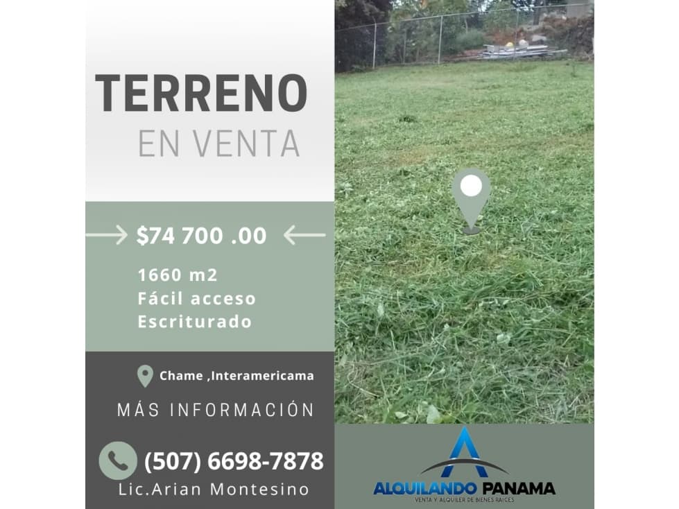 VENTA DE TERRENO EN CHAME — foto 1