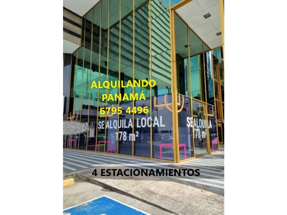 Se Alquila Excelente Local calle 50 177.78 Mts $5,000,oo+Itbms — foto 1