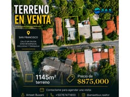SE VENDE LOTE EN SAN FRANCISCO