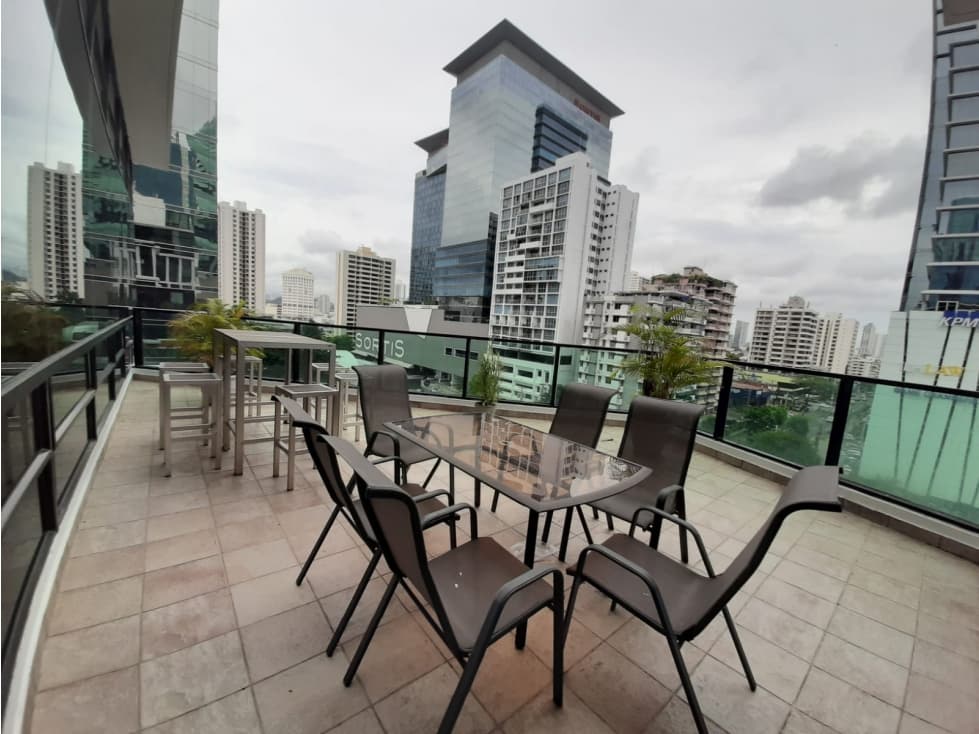 OFICINA EQUIPADA 440 M2 CON TERRAZA,PLAZA GLOBUS, SAMUEL LEWIS — foto 1