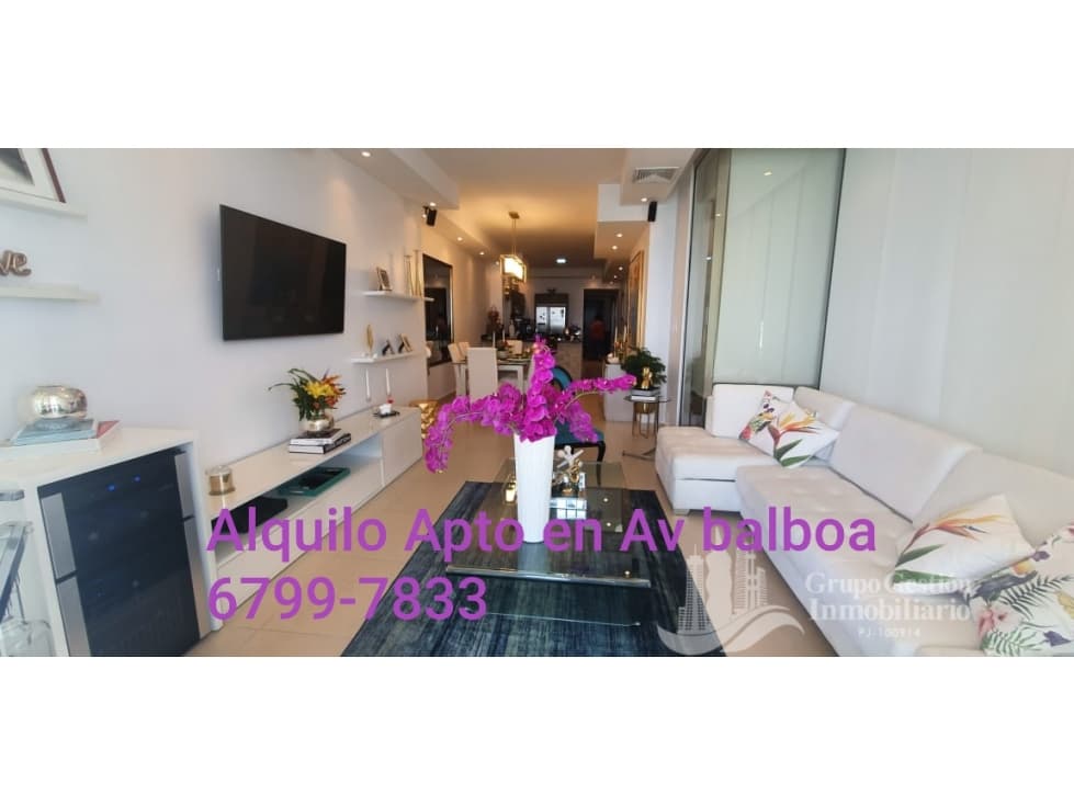 APARTAMENTO AMOBLADO 2 REC EN AVE BALBOA,  PH RIVAGE — foto 4